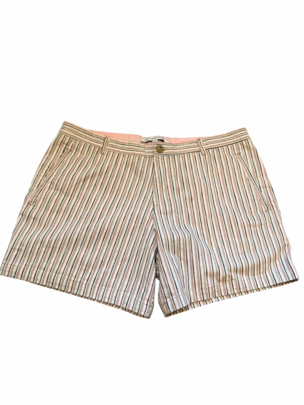 Parke and Ronen Striped Cotton Shorts